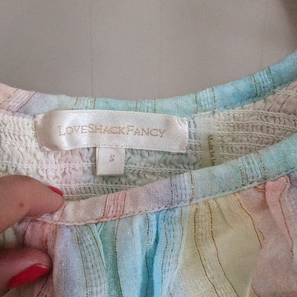 Love Shack Fancy plaid crop top, size small - Picture 2 of 3